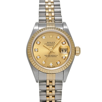 ロレックス デイトジャスト 79173G シャンパン/ダイヤモンド レディース 時計 【中古】【wristwatch】