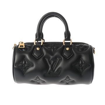 ルイ ヴィトン バブルグラム パピヨン BB ノワール M59800 レザー レディース バッグ 【中古】【bag】