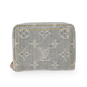 ルイ ヴィトン モノグラムデニム ジッピーコインパース  ウォッシュドグレー M14277 ユニセックス 財布 【中古】【purse】