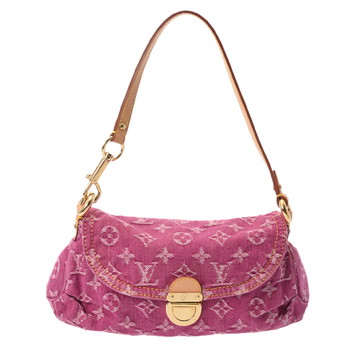 ルイ ヴィトン モノグラム ミニプリーティ フューシャ M95216 デニム レディース バッグ 【中古】【bag】