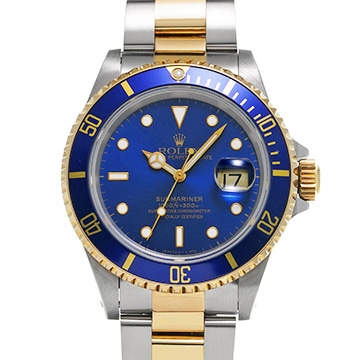 ロレックス サブマリーナ デイト 16613 ブルー メンズ 時計 【中古】【wristwatch】