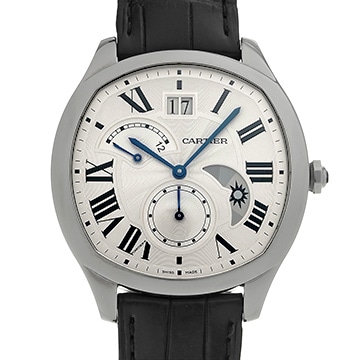 カルティエ ドライブ ドゥ カルティエ ラージデイト WSNM0005 シルバー メンズ 時計 【中古】【wristwatch】