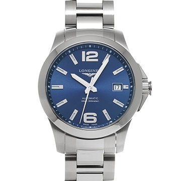 ロンジン コンクエスト L3.776.4.99.6 ブルー メンズ 時計 【中古】【wristwatch】