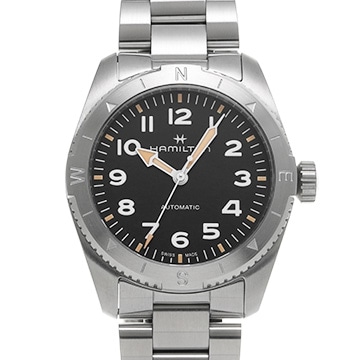 ハミルトン カーキ フィールド エクスペディション オート H70225130 ブラック メンズ 時計 【中古】【wristwatch】
