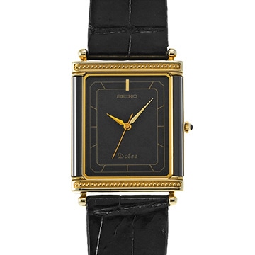 セイコー ドルチェ 7741-5070 ブラック メンズ 時計 【中古】【wristwatch】