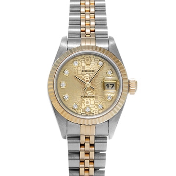 ロレックス デイトジャスト 79173G シャンパンコンピュータ/ダイヤモンド レディース 時計 【中古】【wristwatch】