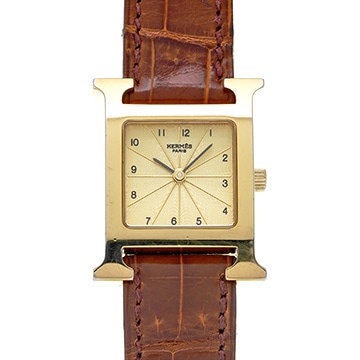 エルメス Hウォッチ HH1.201 シャンパン レディース 時計 【中古】【wristwatch】