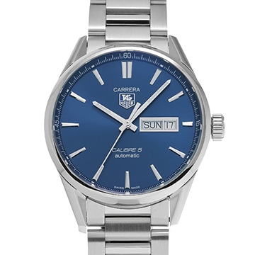 タグ ホイヤー カレラ キャリバー5 デイデイト WAR201E.BA0723 ブルー メンズ 時計 【中古】【wristwatch】