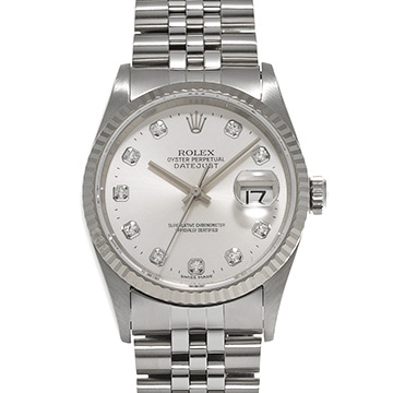 ロレックス デイトジャスト 16234G シルバー/ダイヤモンド メンズ 時計 【中古】【wristwatch】