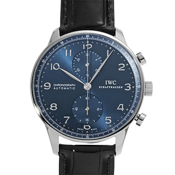 IWC ポルトギーゼ クロノグラフ IW371491 ブルー メンズ 時計 【中古】【wristwatch】