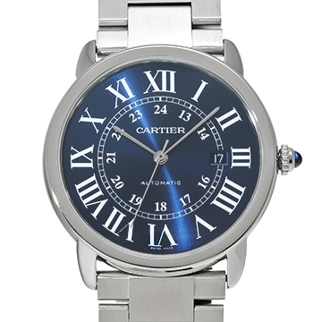 カルティエ ロンドソロ XL WSRN0023 ブルー メンズ 時計 【中古】【wristwatch】