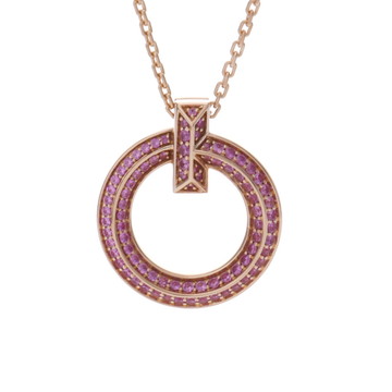 ティファニー Tワン サークル ネックレス 2024年ホリデー 日本限定 ゴールド K18ピンクゴールド PG レディース ジュエリー 【中古】【jewelry】