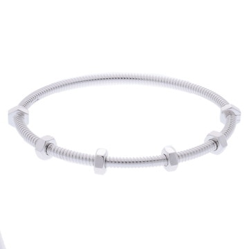 カルティエ エクルブレスレット #18 シルバー K18ホワイトゴールド WG レディース ジュエリー 【中古】【jewelry】