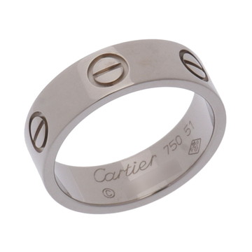 カルティエ ラブリング #51 シルバー K18ホワイトゴールド WG レディース ジュエリー 【中古】【jewelry】