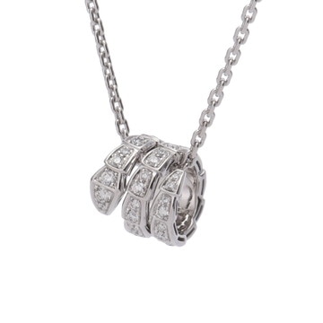 ブルガリ セルペンティヴァイパー ネックレス フルパヴェ シルバー 357796 K18ホワイトゴールド WG レディース ジュエリー 【中古】【jewelry】