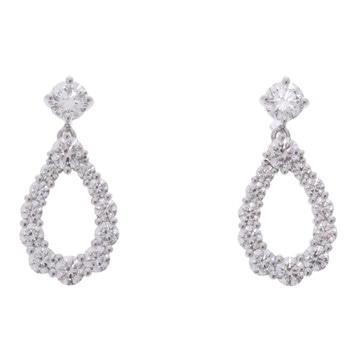 ハリー ウィンストン ループ ピアス ミディアム シルバー EADPRDMDLP Pt950プラチナ レディース ジュエリー 【中古】【jewelry】