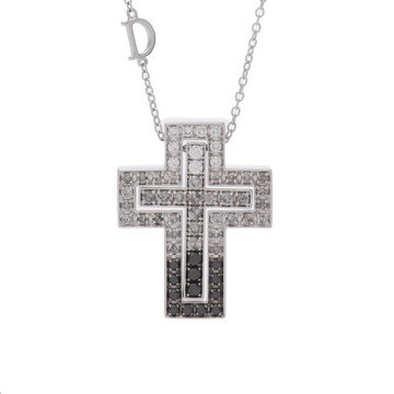 ダミアーニ ベルエポック ブラックシェード ネックレス #S シルバー 20102479 K18ホワイトゴールド WG レディース ジュエリー 【中古】【jewelry】