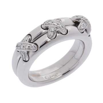 ショーメ リアンリング 3モチーフ シルバー K18ホワイトゴールド WG レディース ジュエリー 【中古】【jewelry】