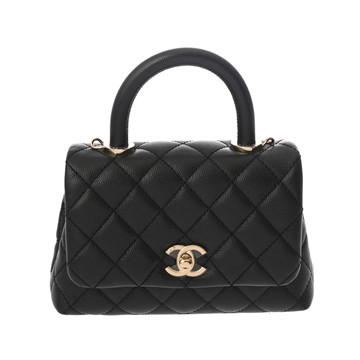 シャネル マトラッセ ココハンドル XXS 2WAY チェーンショルダー ブラック AS2215 グレインドカーフスキン レディース バッグ 【中古】【bag】