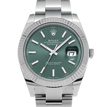 ロレックス デイトジャスト 41 126334 ミントグリーン メンズ 時計 【中古】【wristwatch】