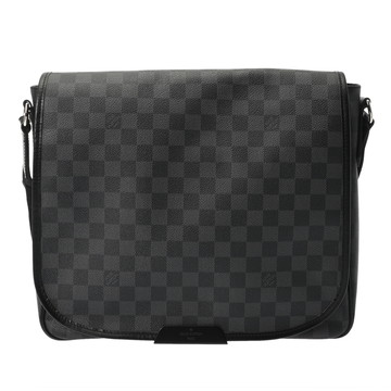 ルイ ヴィトン ダミエグラフィット ダニエル GM ブラック/グレー N58033 ダミエキャンバス メンズ バッグ 【中古】【bag】