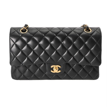 シャネル マトラッセ 11.12 クラシック ハンドバッグ 25cm ブラック A01112 ラムスキン レディース バッグ 【中古】【bag】