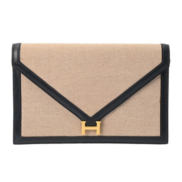 エルメス リディ エクリュ/ネイビー トワルアッシュ/レザー ユニセックス バッグ 【中古】【bag】