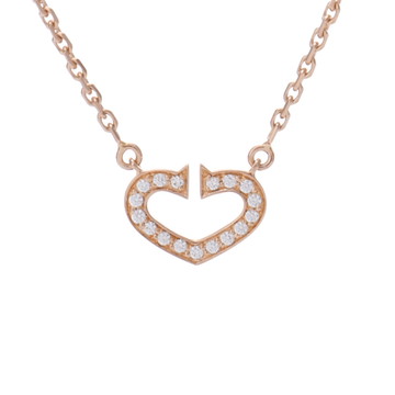 カルティエ Cハート ネックレス ゴールド K18ピンクゴールド PG レディース ジュエリー 【中古】【jewelry】