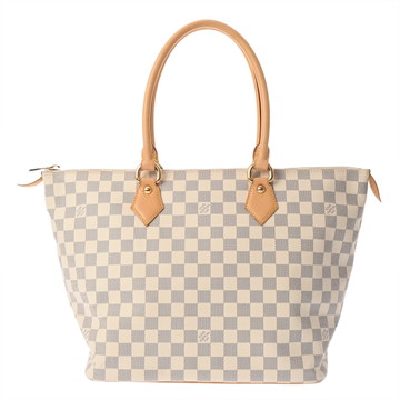 ルイ ヴィトン ダミエアズール サレヤ MM トートバッグ ホワイト N51185 ダミエアズールキャンバス レディース バッグ 【中古】【bag】