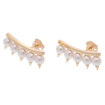 タサキ デインジャープラス ピアス ゴールド 22343015-0011 E4385 K18イエローゴールド YG/パール レディース ジュエリー 【中古】【jewelry】