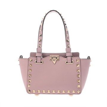 ヴァレンティノ 2WAY ミニ ハンドバッグ ライトピンク レザー レディース バッグ 【中古】【bag】