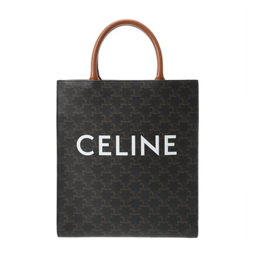 セリーヌ スモール バーティカル カバ 2WAY タン 191542BZK.04LU トリオンフ キャンバス/カーフ レディース バッグ 【中古】【bag】