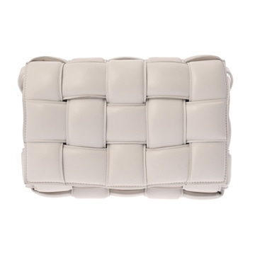 ボッテガ ヴェネタ パデット カセット イントレチャート チョーク 591970 ラムスキンレザー レディース バッグ 【中古】【bag】