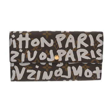 ルイ ヴィトン モノグラムグラフィティ ポルトフォイユ サラ  シルバー M92189 モノグラムキャンバス ユニセックス 財布 【中古】【purse】