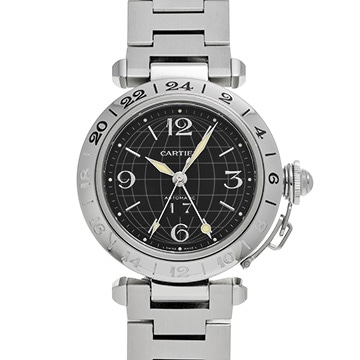 カルティエ パシャ C メリディアン W31049M7 ブラック メンズ 時計 【中古】【wristwatch】