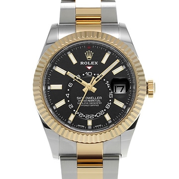 ロレックス スカイドゥエラー 326933 ブライトブラック メンズ 時計 【中古】【wristwatch】