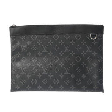 ルイ ヴィトン モノグラムエクリプス ポシェットディスカバリー ブラック/グレー M62291 モノグラムエクリプスキャンバス メンズ バッグ 【中古】【bag】