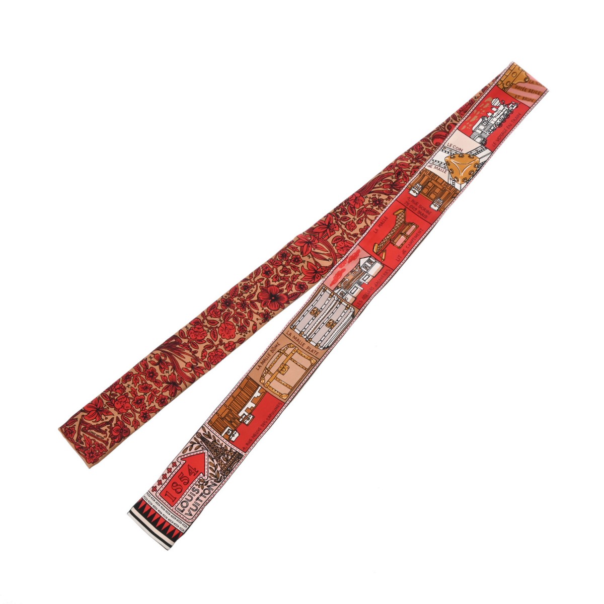 ルイ ヴィトン モノグラム バンドー BB ジュドゥルイ レッド/ベージュ M70856 シルク100％ レディース 【中古】【other】