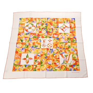 エルメス カレ 90  オレンジ シルク100％ レディース 【中古】【other】