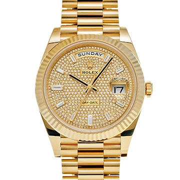 ロレックス デイデイト 40 228238A パヴェダイヤモンド/ダイヤモンド メンズ 時計 【中古】【wristwatch】