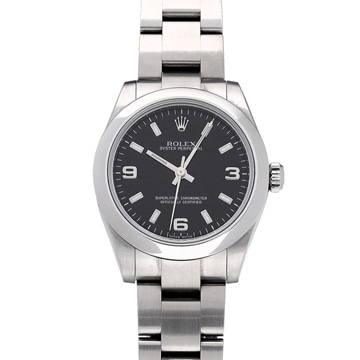 ロレックス オイスターパーペチュアル 177200 ブラック ユニセックス 時計 【中古】【wristwatch】