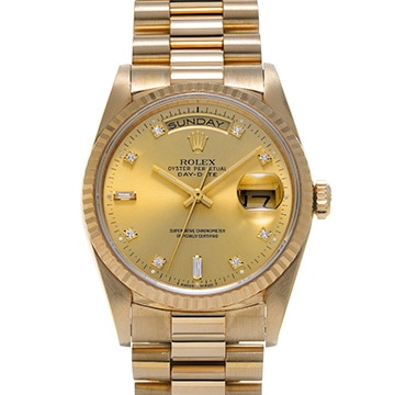ロレックス デイデイト 18238A シャンパン/ダイヤモンド メンズ 時計 【中古】【wristwatch】