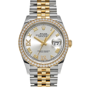 ロレックス デイトジャスト 126283RBR シルバー/ダイヤモンド メンズ 時計 【中古】【wristwatch】
