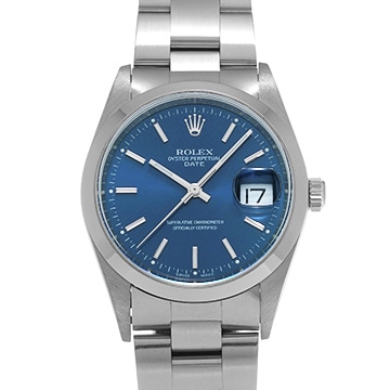ロレックス オイスターパーペチュアル デイト 15200 ブルー メンズ 時計 【中古】【wristwatch】
