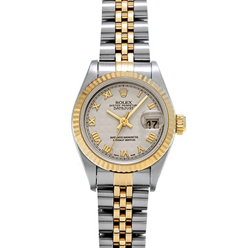 ロレックス デイトジャスト 69173 アイボリーピラミッド レディース 時計 【中古】【wristwatch】