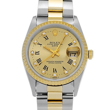 ロレックス オイスターパーペチュアル デイト 15223G シャンパン/ダイヤモンド メンズ 時計 【中古】【wristwatch】