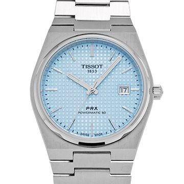 ティソ PRX パワーマティック 80 T137.407.11.351.00 アイスブルー メンズ 時計 【中古】【wristwatch】