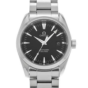 オメガ シーマスター アクアテラ クォーツ 2518.50 ブラック メンズ 時計 【中古】【wristwatch】