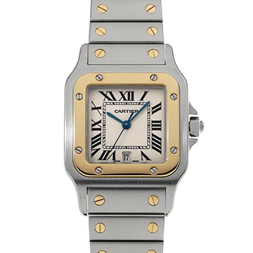 カルティエ サントス ガルベ LM W20011C4 アイボリー レディース 時計 【中古】【wristwatch】