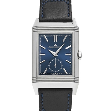 ジャガー ルクルト レベルソ トリビュート デュオ スモールセコンド Q3988482 ブルー/シルバーグレー メンズ 時計 【中古】【wristwatch】